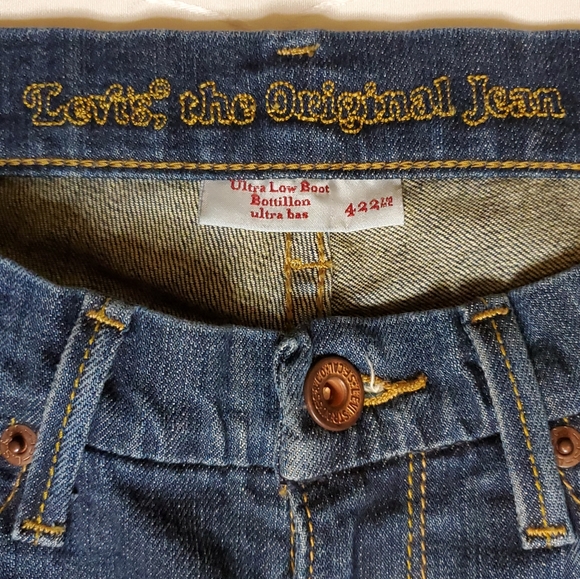 Flare Levi's 422 Ultra Low Boot Cut Jeans size 5m - Picture 7 of 9